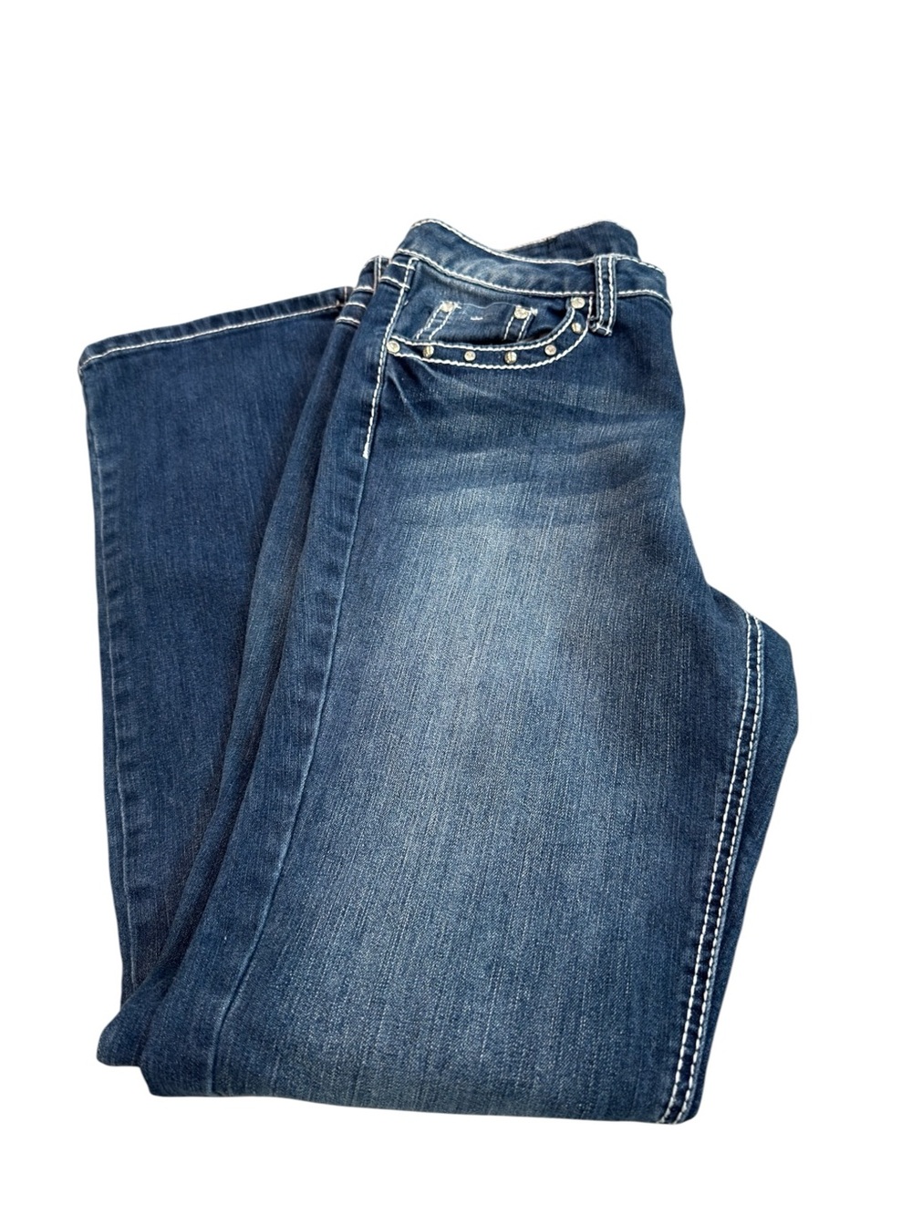 Earl Jeans Embellished Rhinestones JeansSz 10 Boot Cut Western Glam McBling Y2K. - Picture 4 of 8